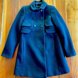 Tara Jarmon Paris Wool Blend Double-Breasted Coat Size 36 (XS, S) Black